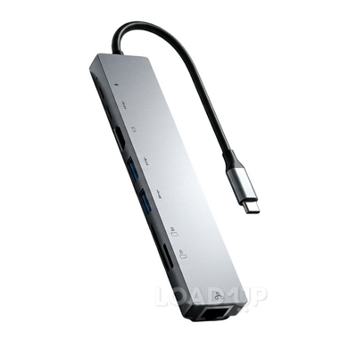 USB Type-C хаб, концентратор зі швидкою зарядкою (Ethernet, HDMI, 8 у 1)