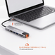 USB Type-C хаб, концентратор зі швидкою зарядкою (Ethernet, HDMI, 8 у 1)