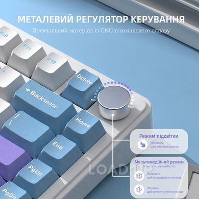Беспроводная механическая клавиатура&zwnj; Attack SHARK X85 (82 клавиши, BT, 2.4 ГГц, USB Type-C,&zwnj; Grape Purple Gradient)