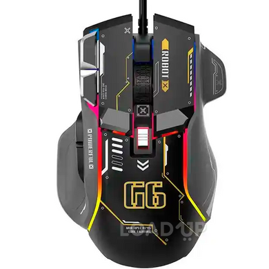 Игровая мышка Ziyoulang G6 (12 клавиш, RGB, custom macro, Black)