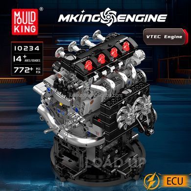 Конструктор &laquo;Двигун VTEC&raquo; Mould King 10234 (ABS, 772 деталі)