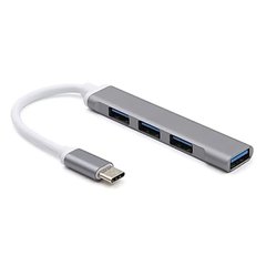 USB Type-C хаб, концентратор зі швидкою зарядкою (4 у 1)