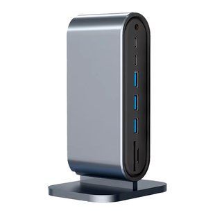 USB-C Хаб JustLink JL-CX12-1 (12 в 1, 4К, Сірий)