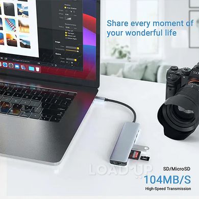 USB Type-C хаб, концентратор зі швидкою зарядкою та HDMI (7 у 1)