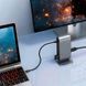USB-C Хаб JustLink JL-CX12-1 (12 в 1, 4К, Сірий)