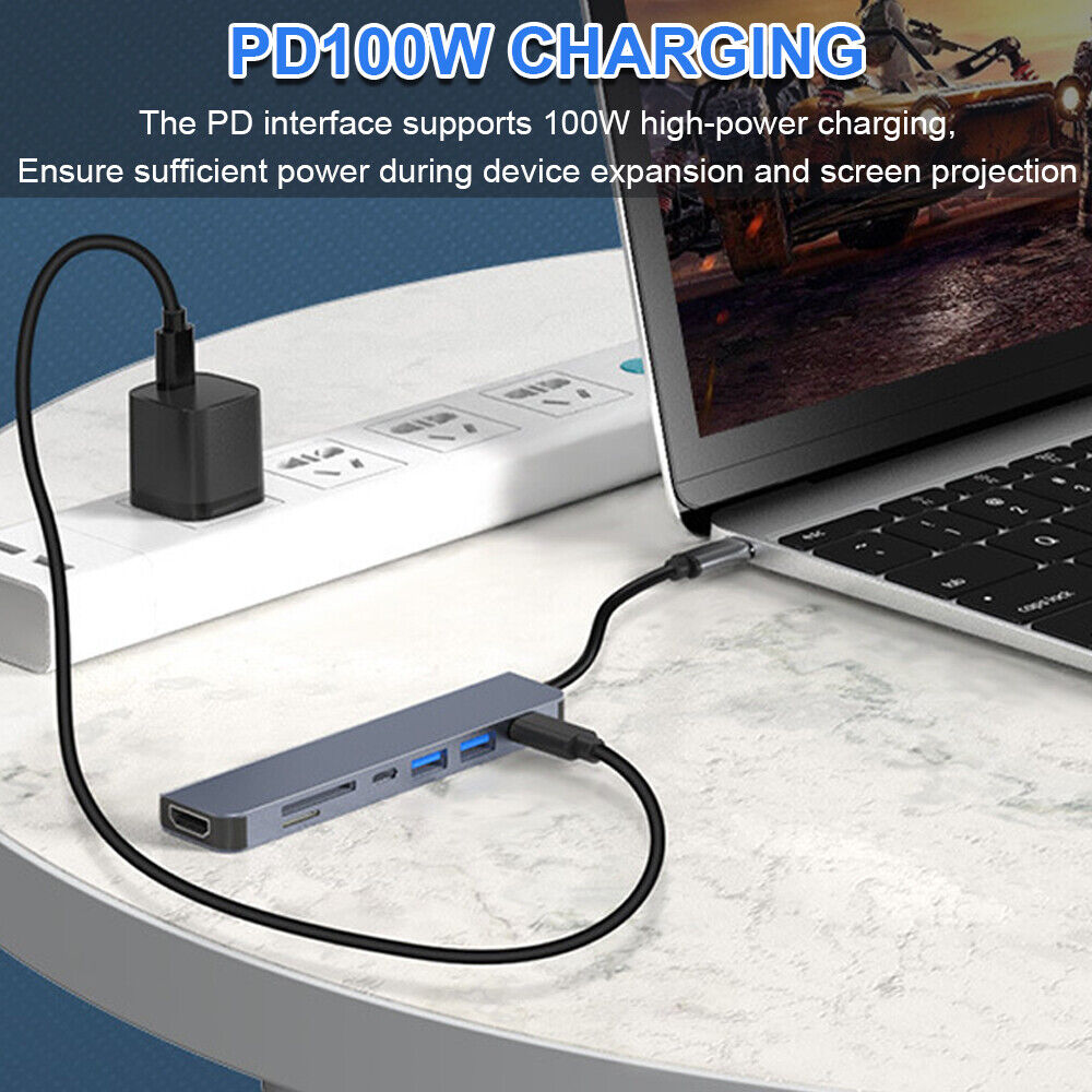 USB Type-C хаб 7 в 1 HDMI фото 2