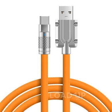 Силиконовый кабель USB Type-C (1 м, оранжевый)
