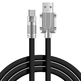 Силіконовий кабель USB Type-C (1 м, чорний)
