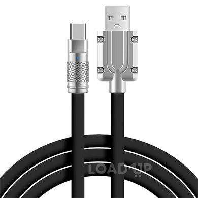 Силіконовий кабель USB Type-C (1 м, чорний)