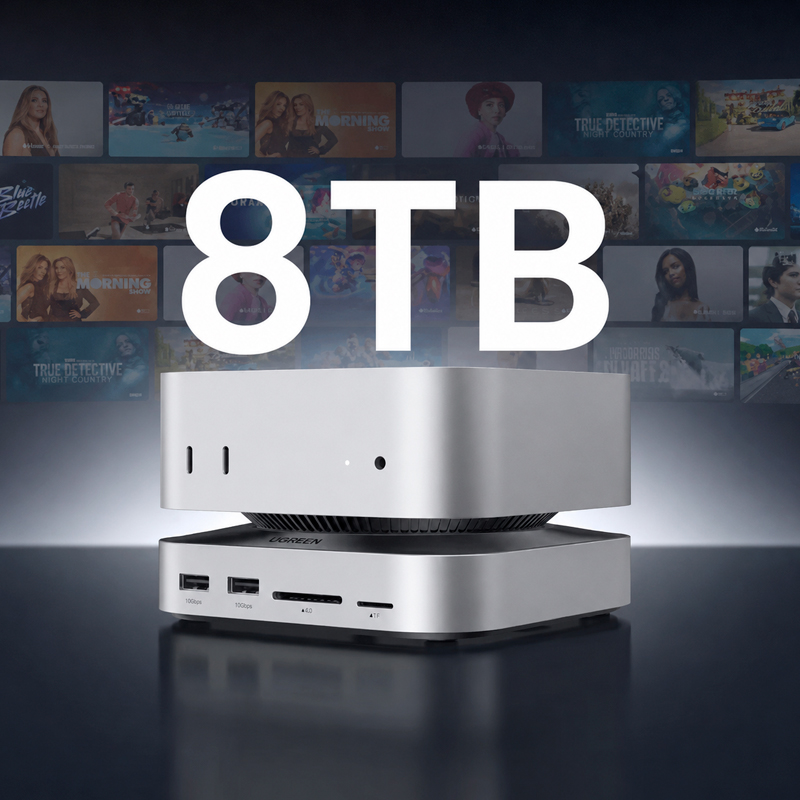 UGREEN Mac mini M4 Dock USB-A та USB-C порти до 10 Гбіт/с