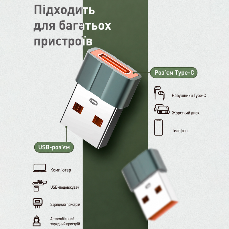 LDNIO LC150 USB-C адаптер в алюмінієвому корпусі фото 3