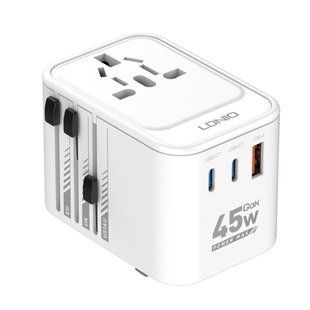 Універсальний мережевий адаптер LDNIO Z8 (GaN 45W)