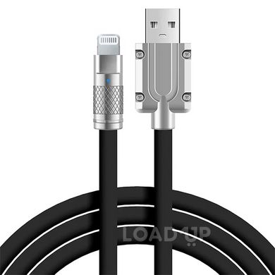 Силіконовий кабель для айфону Lightning (1 м, чорний)