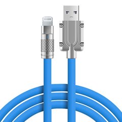 Силиконовый кабель для айфона Lightning (1 м, синий)