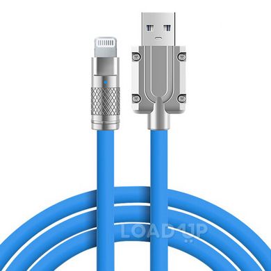 Силіконовий кабель для айфону Lightning (1 м, синій)