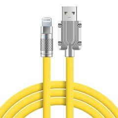 Силіконовий кабель для айфону Lightning (1 м, жовтий)