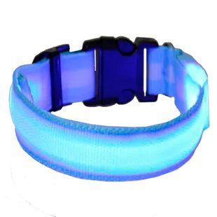 Світлодіодний нейлоновий нашийник для собак з USB зарядкою (жовтий, XS) (1 / 7)