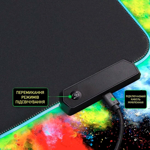 Игровой RGB коврик противоскользящее основание фото 4