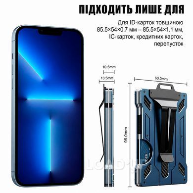 Картхолдер з алюмінієвого сплаву 036 (RFID-захист, чорний)