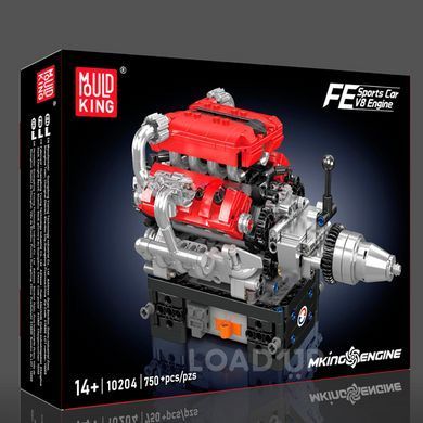 Конструктор &laquo;Двигун FE Sports Car V8&raquo; Mould King 10204 (ABS, 750 деталей)