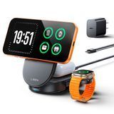 Зарядна станція LISEN Magnetic Stand 3-в-1 (Qi2, Підставка, iPhone, Watch, AirPods)