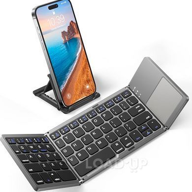 Бездротова 3-складана клавіатура з тачпадом B033 (Bluetooth, Чорний)