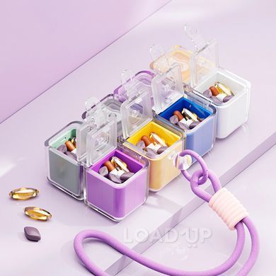Органайзер для таблеток Cube (портативный, 8 отделений)