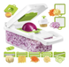 Слайсер для нарізки овочів та фруктів Desheng JPS1010 (12 у 1, зелений)
