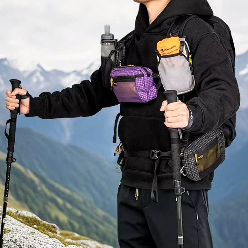 варіанти носіння поясної сумки HIKEMAN