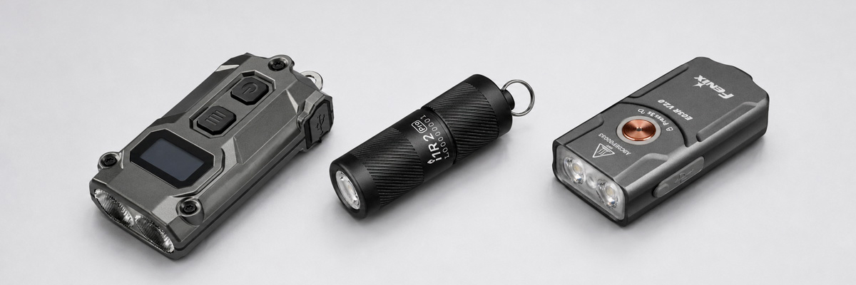 Наключний ліхтарик для щоденного носіння - Nitecore TINI, Fenix E03R, Olight i1R 2 Pro