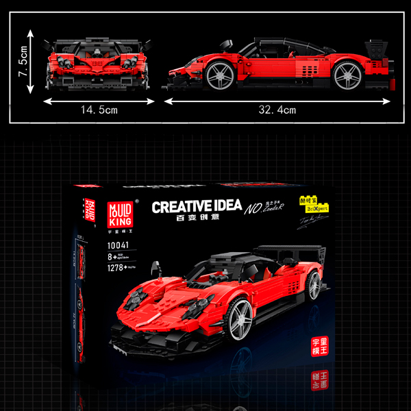 Готова модель спорткара Mould King 10041 Red Speed