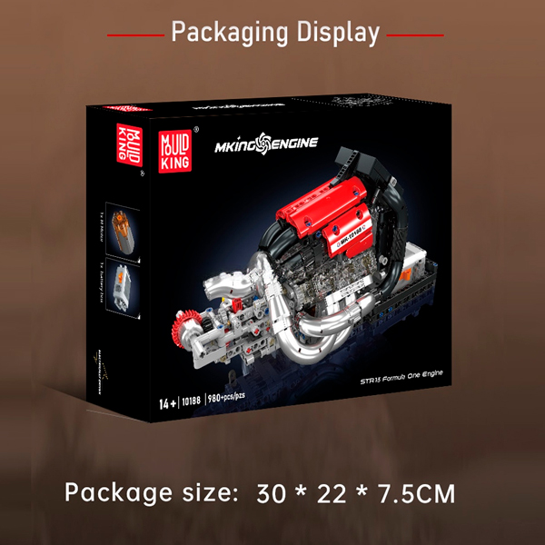 готова модель двигуна STR13 F1 Mould King