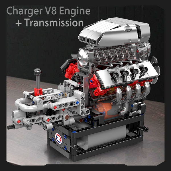 Готова модель двигуна Mould King 10225 Muscle Car V8