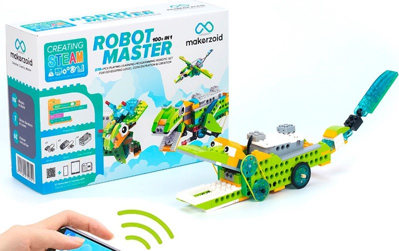 Конструктор Makerzoid Robot Master Standard (370+ деталей, програмований, MKZ-RM-SD) фото №1